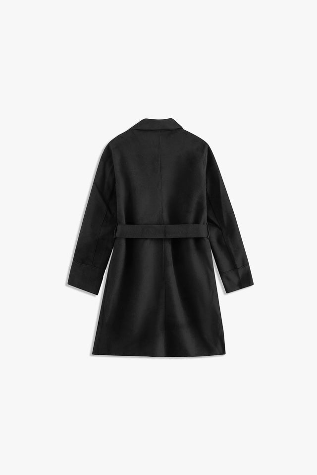 Notched Collar Long Coat