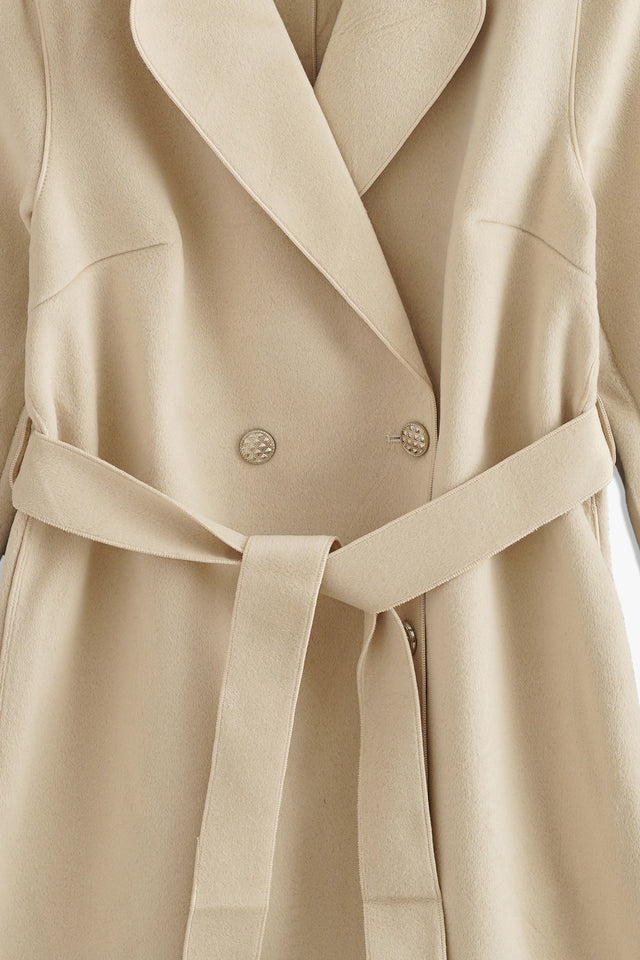 NOTCHED COLLAR LONG COAT