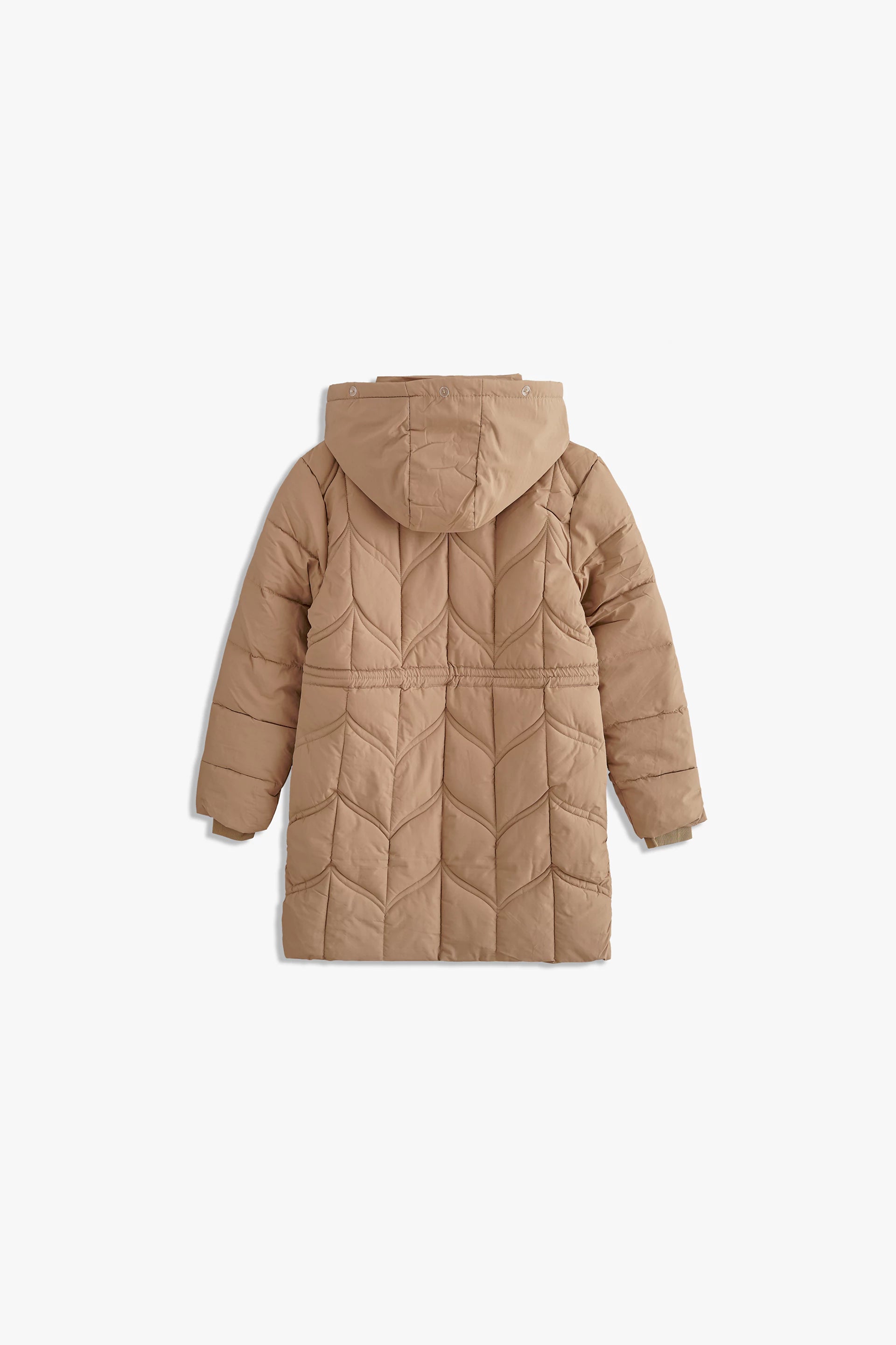 HOODED PUFFER LONG COAT