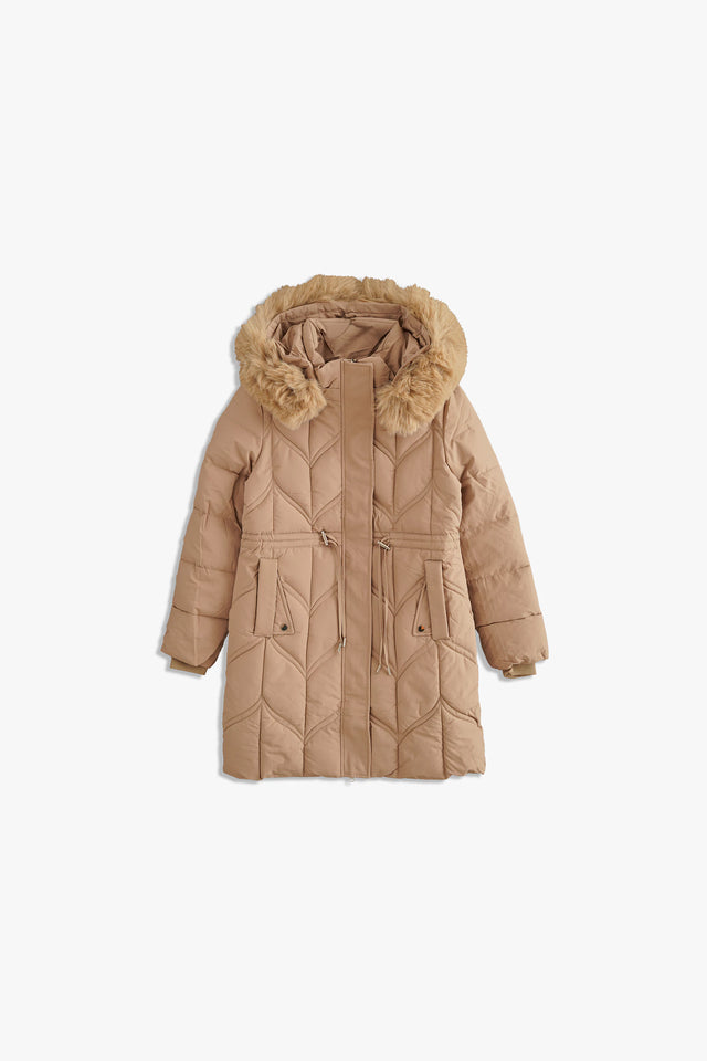 Hooded Puffer Long Coat