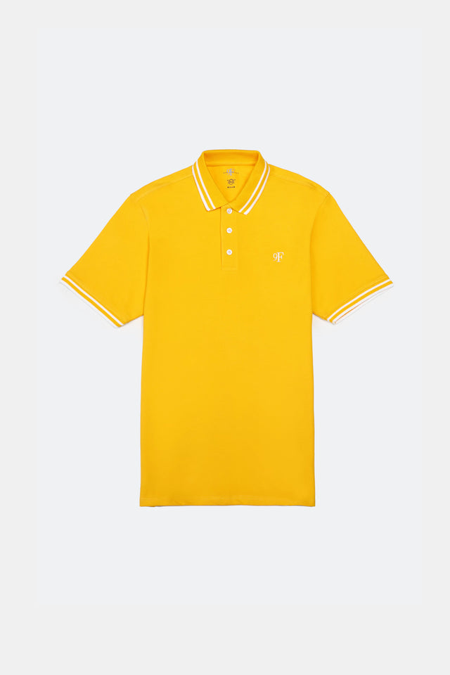 Jacquard Collar Polo Shirt - 9figure