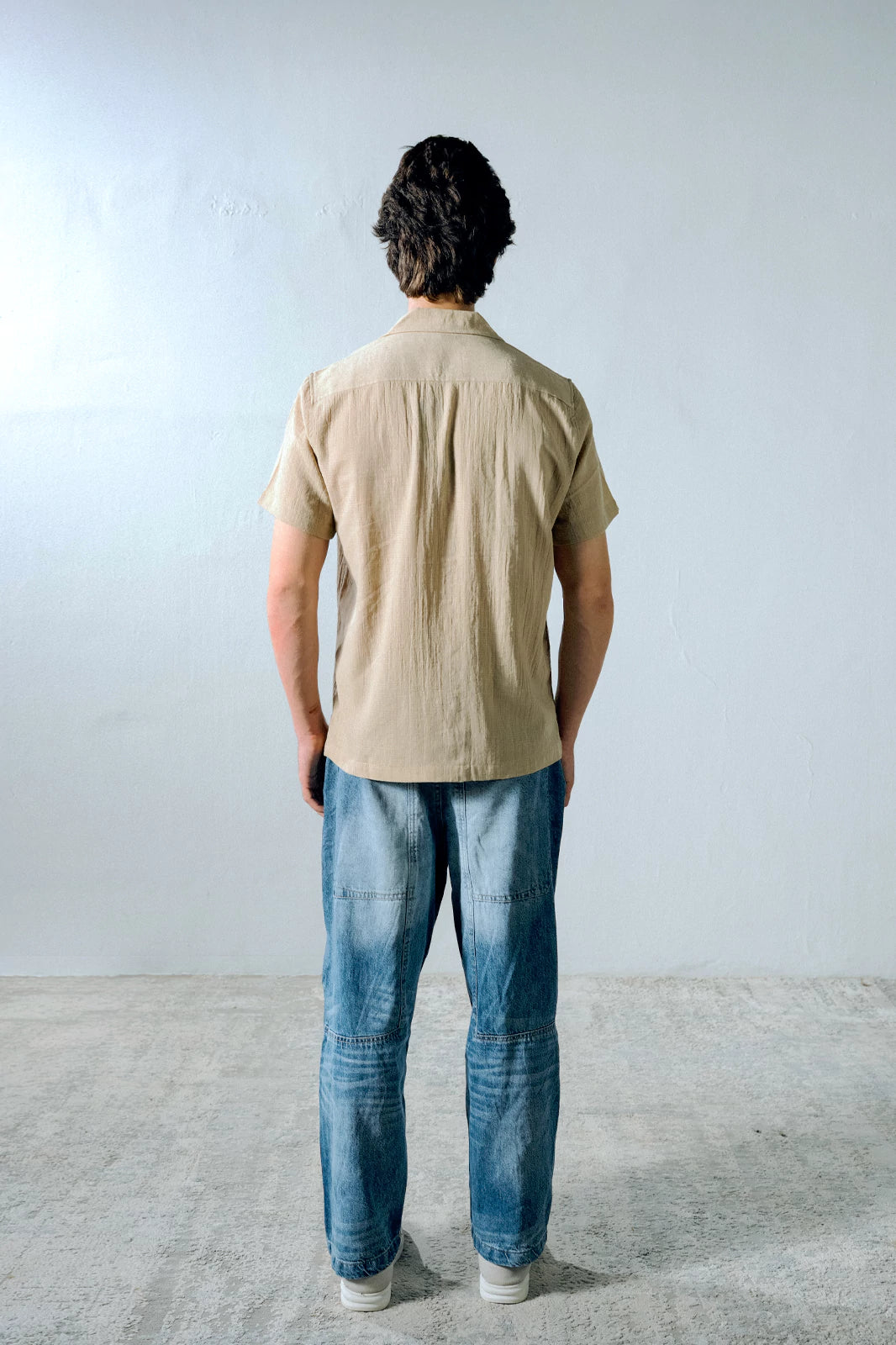 Cuban Collar Textured Shirt