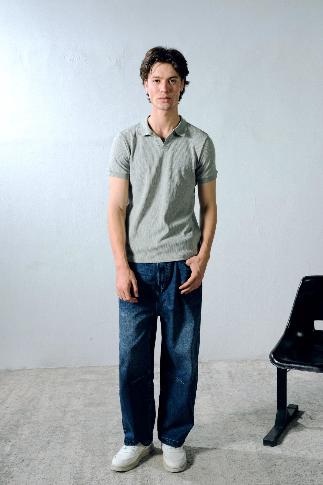 Johnny Collar Textured Polo