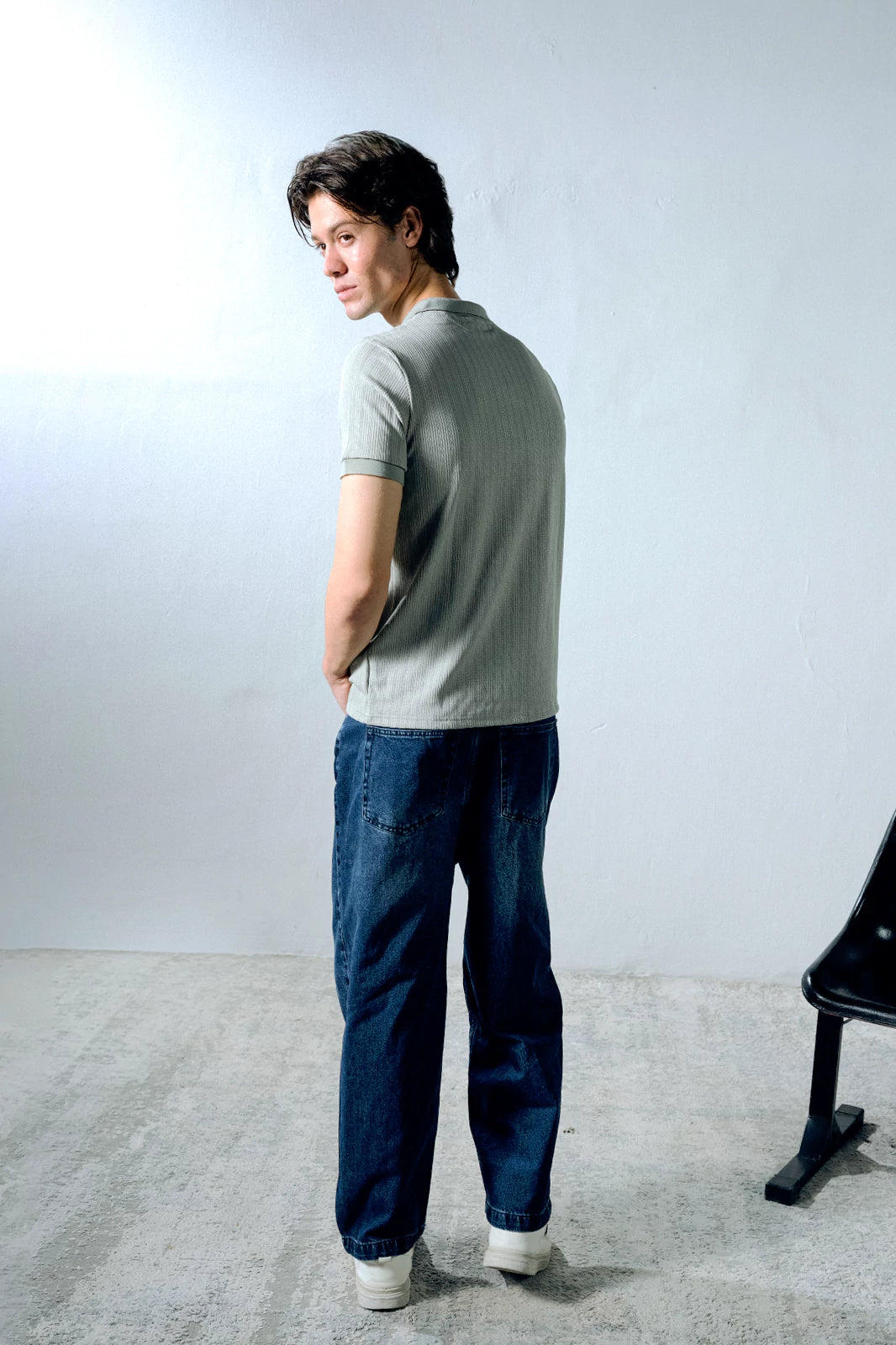 Johnny Collar Textured Polo