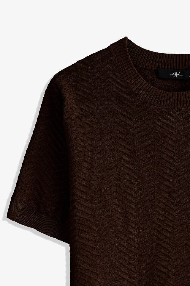 Crew Neck Textured T-Shirt
