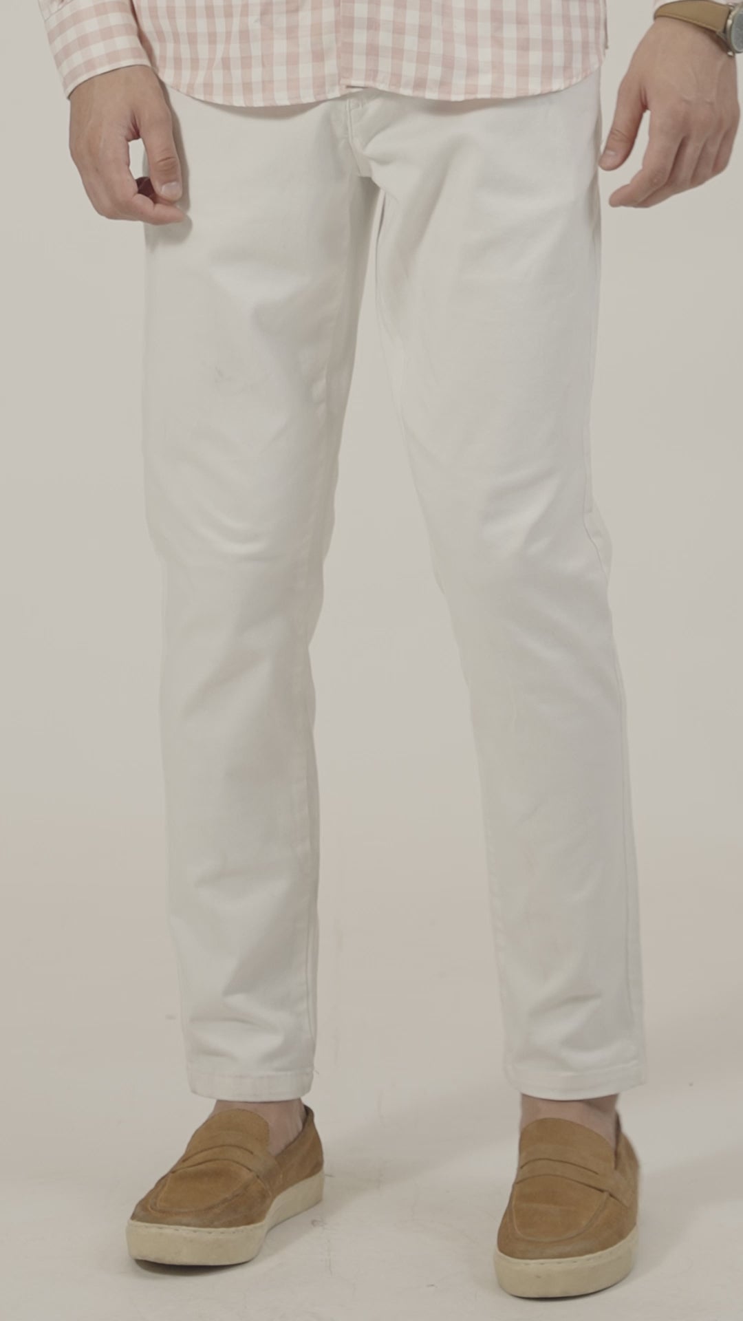 Basic White Chinos